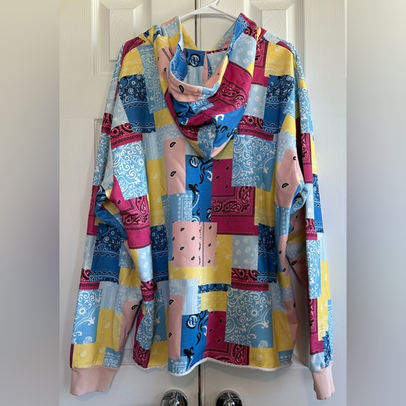 Authentics multicolor block hoodie sweatshirt size 2XL - Picture 3 of 5